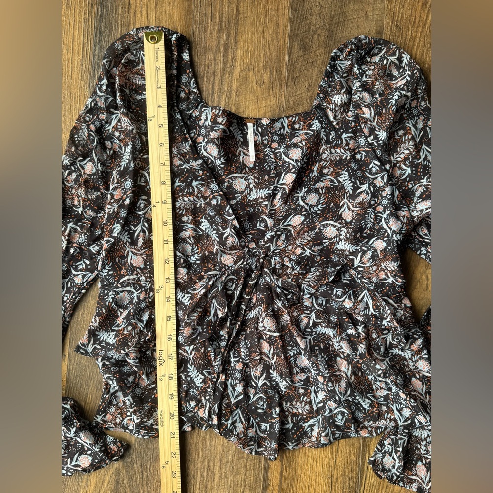 Free People Uptown Floral Bell Long Sleeve Blouse - Picture 5 of 8